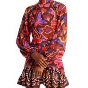Farm Rio Bright Flora Longsleeve Dress - Small